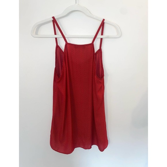 Loft cute red light weight sheer blouse tank size medium 0011 - Picture 2 of 8